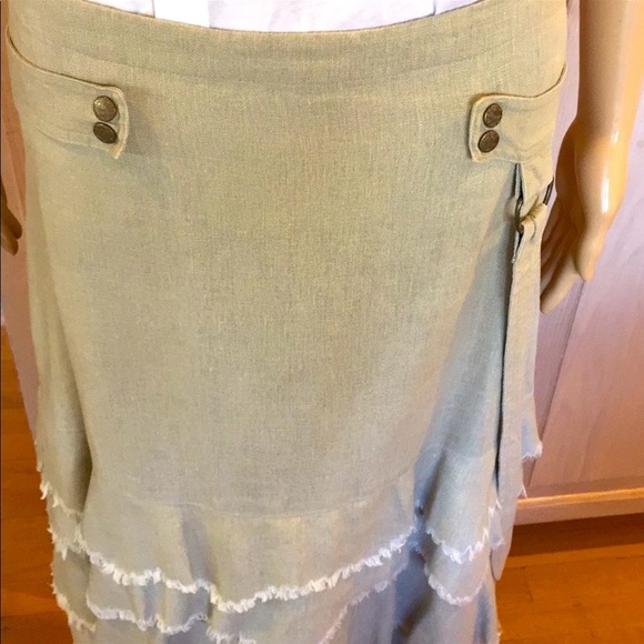 São Paulo NWOT Long Linen Skirt size 8 - Picture 6 of 17